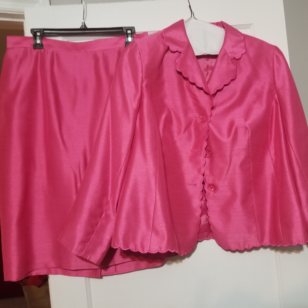 Hot pink dressy suit